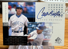Carlos Beltran HOF 2000 UD Chirography SP Authentic Autograph CBe RY
