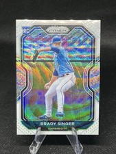 Brady Singer 2021 Panini Prizm #114 White Wave Prizm Kansas City Royals