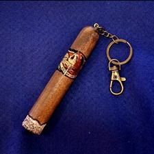 Handmade Custom Wooden Cigar Keychain Ornament - DREW ESTATE - SWEET JANE