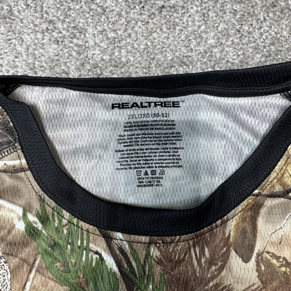 Real Tree Shirt Men 2XL Camouflage Short Sleeve Outdoors Vented Hunting Fishing - Image 2 of 4