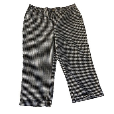 Lauren Active Ralph Lauren Women s Size 14 Stretch Cotton Gingham Navy & White