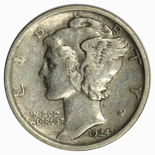 1924-D MERCURY DIME ~ NICE BOLD XF! INV#4