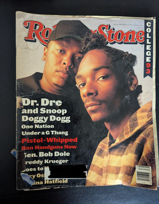 Rolling Stone Magazine Issue #666 September 30, 1993 Dr. Dre and Snoop Dogg