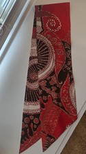 Vintage 1960s-70s Zodiac Aries Brown and Red Women's Scarf