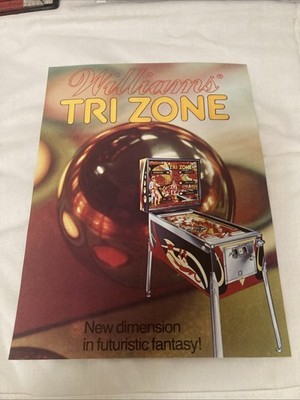 Williams Tri Zone - Flipperautomat - Werbung / Faltblatt / Flyer