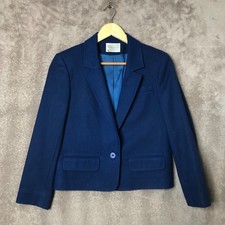 Pendleton Miss Vintage Wool Blazer Jacket Womens Size 6 Blue Royal Single Button