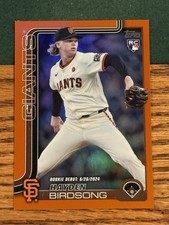 2025 Topps Update Hayden Birdsong US34 Rookie Debut ORANGE /25 Giants