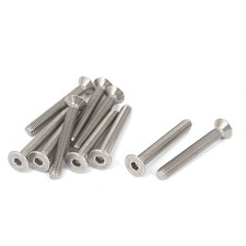 10pcs M5 x 40mm 304 Stainless Steel Hex Socket Countersunk Flat Head Screw Bolts