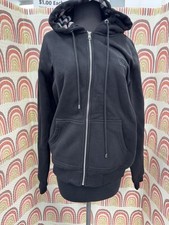 Burberry Black Full-Zip Hooded Sweatshirt