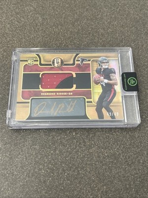 2022 Gold Standard 205 Desmond Ridder Rookie Jersey Autographs Prime #/49 RC