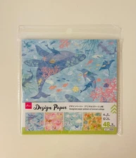 Japanese Design Paper Origami Animal Collage Pattern 48 Sheets（4Pattern x 12 )