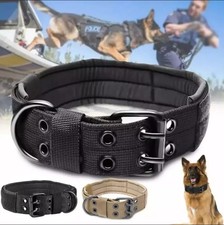 Tactical Heavy Duty Nylon Large Dog Training Collar Military With Metal Buckle
