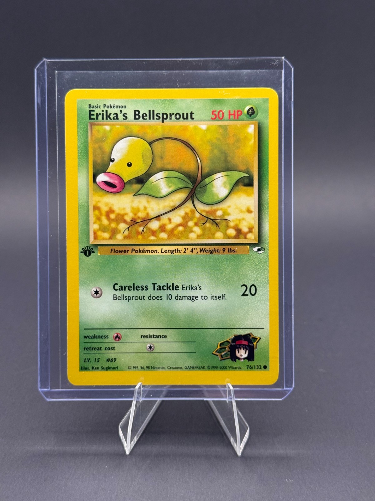 Erika's Bellsprout (76) Pokemon Gym Heroes 76 Common 1st Edition Near Mint