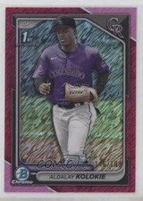 2024 Bowman Chrome Prospects Fuchsia Shimmer Refractor /199 Aldalay Kolokie 1ce8