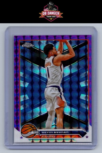 2023-24 Topps Chrome #181 Devin Booker Purple Geometric #/119 Phoenix Suns - Bild 1 von 2