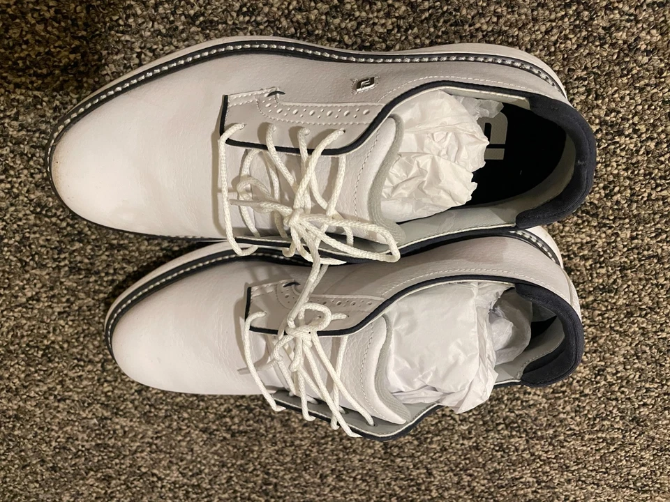 Zapatos de golf FootJoy Traditions Blucher (blancos) Foto 2 de 3