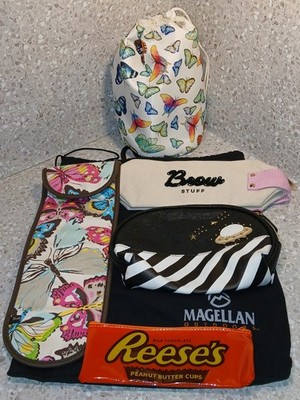 Assorted Brands And Types Sizes Bags Cases Purse Lot 6 Pieces 
