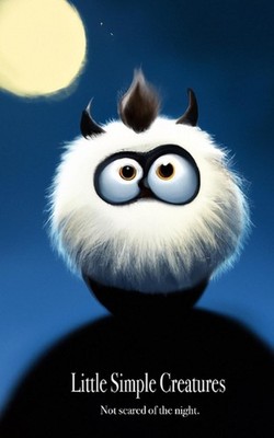 Scared of the dark - Little Simple Creatures: By Borgy and Dall-E by Borgy (Engl