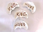 VINTAGE PORCELAIN CRESCENT SHAPED BONE DISHES - SET OF 4 - MARKED LEONARD VIENNA — photo 2