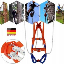 Fallschutz SET Klettergurt + Seil 1,5m Professionelle Absturzsicherung für Bau