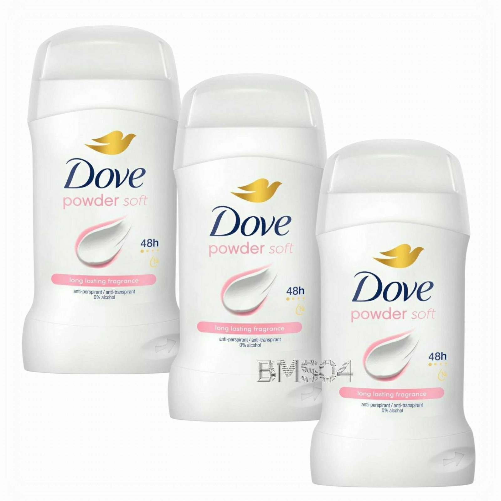 Dove Women Powder Soft Anti-Perspirant Deo Stick with 48H Protection 50ml, 3 Pk