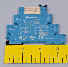 Finder 34.51.7.024.0010 Relay & 93.01.0.024 Socket 24VDC 1PDT 6A