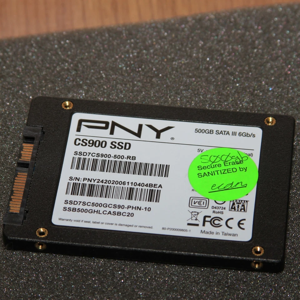 PNY CS900 500GB Internal SSD SATA III 2.5 In SSD7C900-500-RB Low Level Formatted - Image 2 of 4