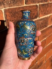 Chinese Antique Cloisonne Enamel Vase Qing Dynasty 18th 19th Century Fine
