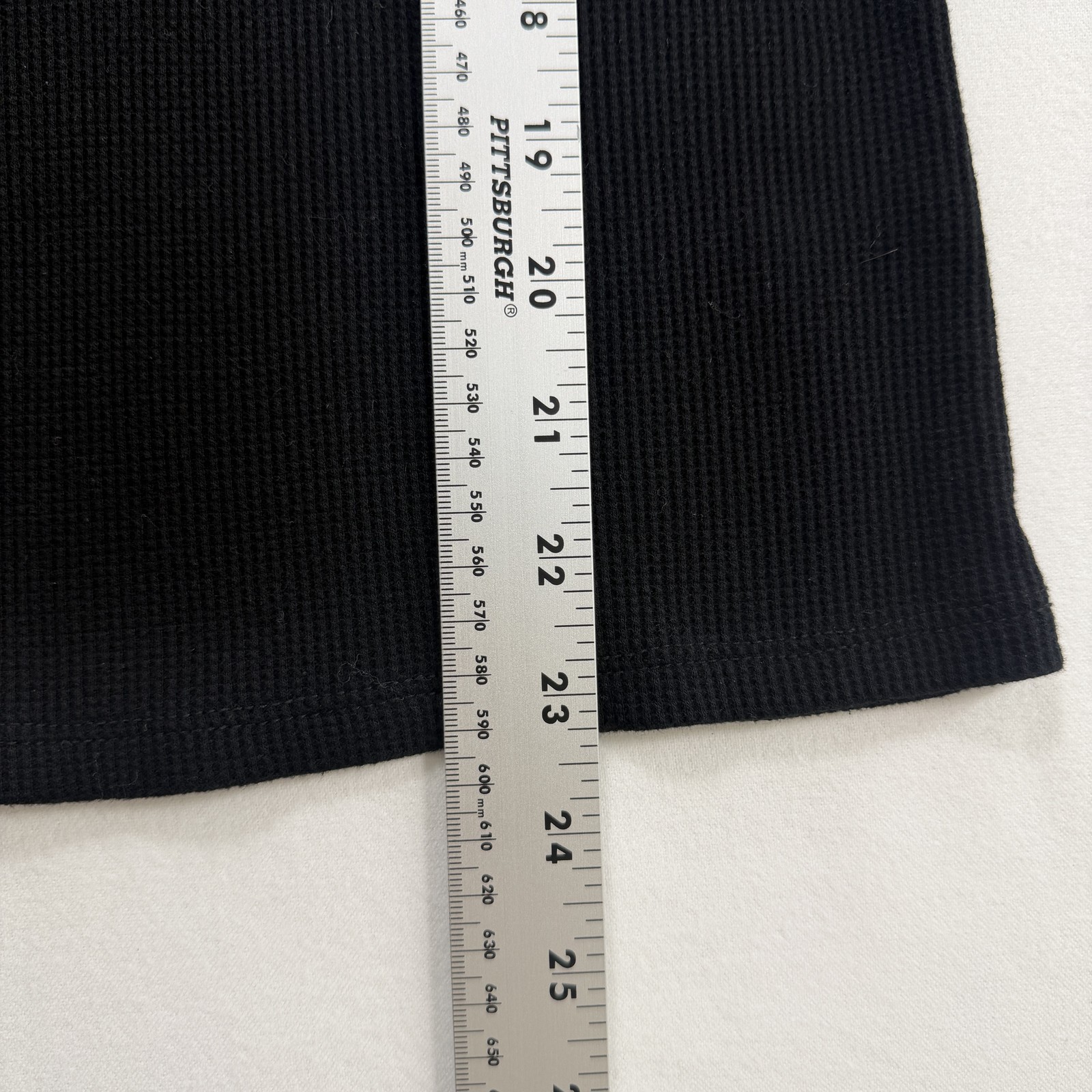 ACTIVE BASIC Women's Black Waffle Knit Thermal He… - image 6