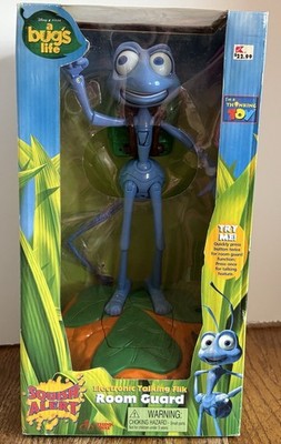 Vtg Disney Pixar A Bug s Life Electronic Talking Flik Room Guard 1998 New In Box