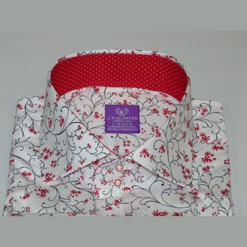 Camisa Hombre J.Valintin Turquía Estados Unidos Todo Algodón Egipcio Estilo Axxess 3325-01 Rojo - Imagen 10 de 12