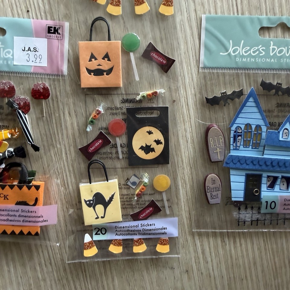 jolee's dimensional stickers Halloween Haunted House, Candy, Bats ...