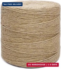 500FT Jute Twine Rope 3mm Natural Thick Garden Twine String Heavy Duty for Garde