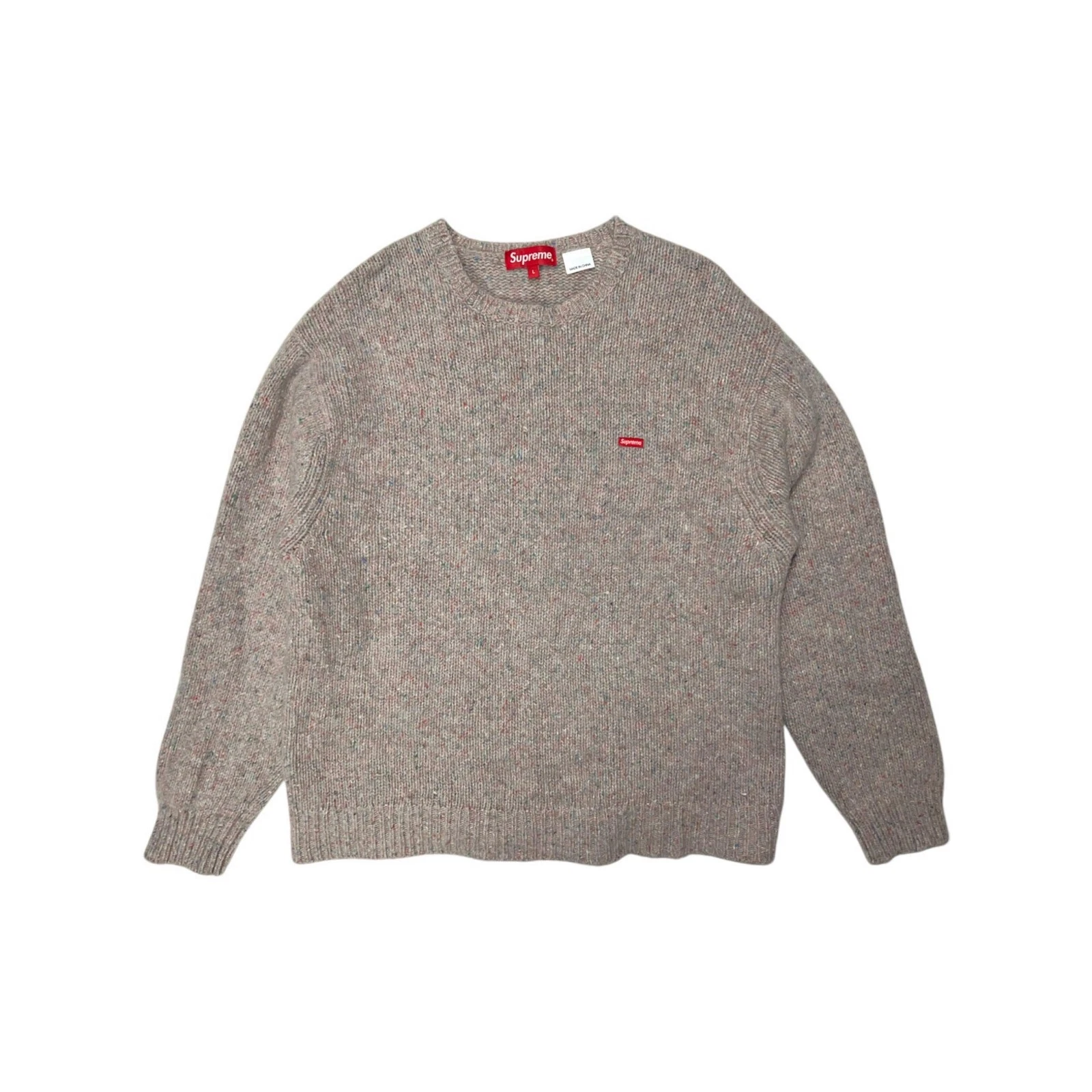 Pull Supreme FW22 petite boîte logo moucheté tricot