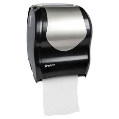 San Jamar T1370BKSS Touchless Roll Towel Dispenser Black/Silver