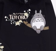 My Neighbor Totoro Hoodie Adult L Black Embroidered Soft Studio Ghibli Anime