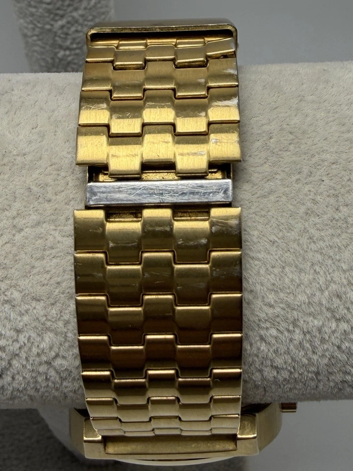 Nixon Minimal The Time Teller Gold Tone New Battery Mens Watch 37MM 7.25" - Image 4 of 4