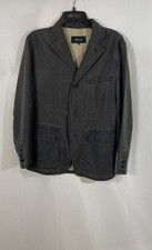 Comme Ca Ism Men's Grey Cotton 3-Button Casual Blazer Jacket Sz S