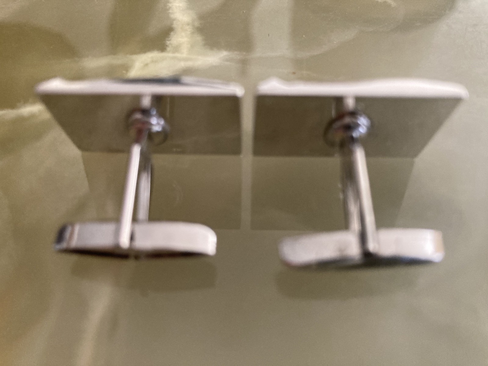 Vintage Swank Silver-Filled Rectangular Cufflinks… - image 8