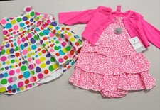 NWT Vintage Carter  s Polka Dot Dress  Animal Print Dress with Shrug 6 Month
