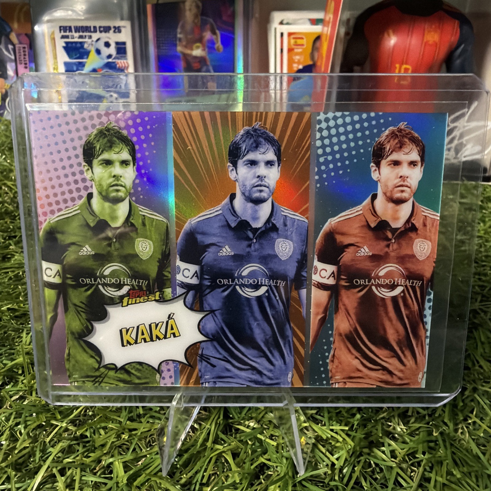 Kaka #PA-15 Soccer Cards 2024 Topps Finest MLS Pop Art trading card — raw and PSA graded price guide
