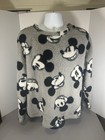 Disney Mickey Mouse Soft Gray 3xlarge Long Sleeve Sleepwear Top 100% Polyester