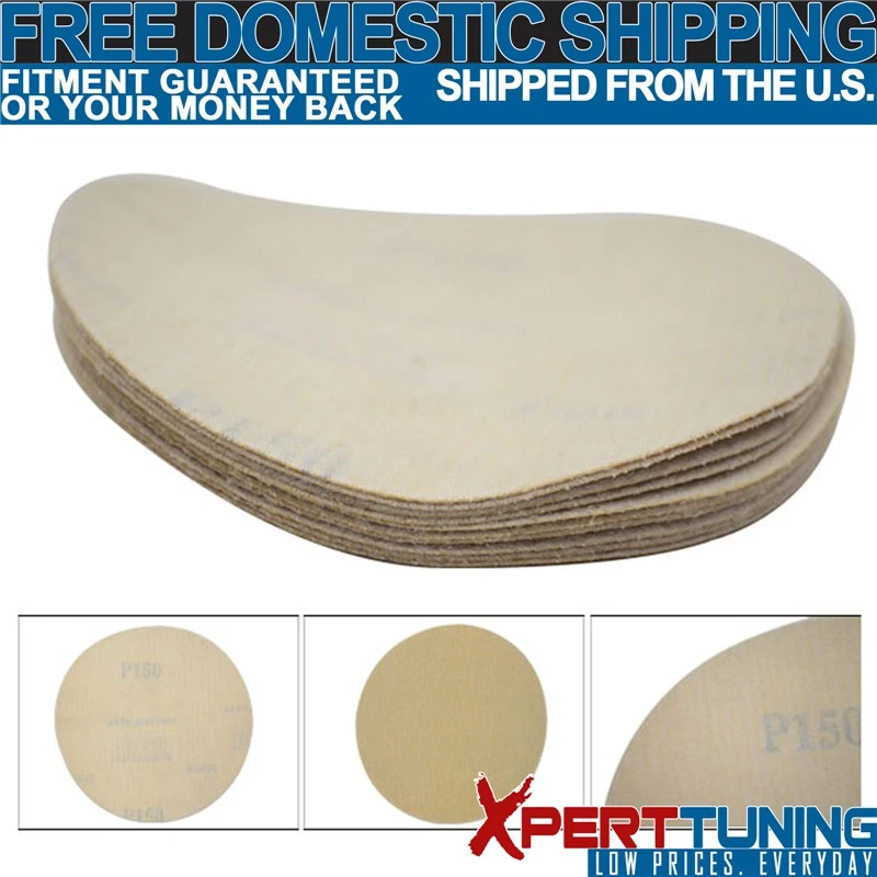 50PCS Dry Auto Collision Repair Sanding Paper Sand Sheet Disc 150 Grit 5 Inch - Image 4 of 4