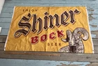 Vintage Shiner Bock Beer Advertising Sign Flag Brewery  Breweriana