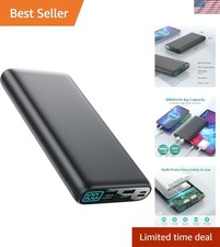 Versatile 38800mAh Power Bank with Digital Display 5 Outputs for All Devices