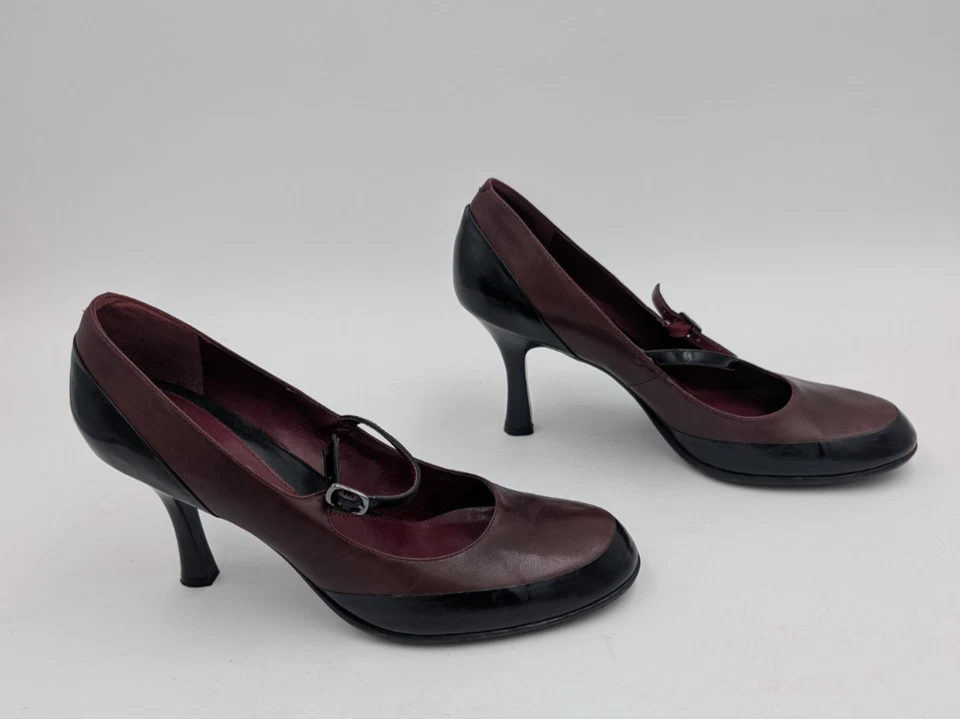 Nine West Vintage 90s Y2K Women's Mary Jane Heels Size 9.5M 2-Tone - Image 2 of 4