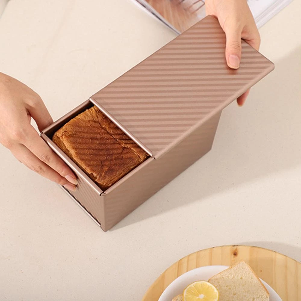 Rectangle Loaf Pan with Lid Nonstick Bread Cake Baking Mold Aluminized Steel