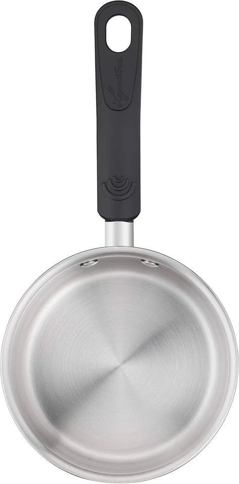 Pratica Casseruola in Acciaio 18/10 Con Manico Lungo in Silicone, Pentola per In - Immagine 2 di 4