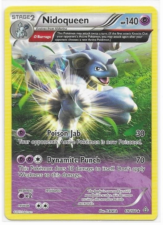Nidoqueen 69/160 Rare Primal Clash Pokemon Near Mint