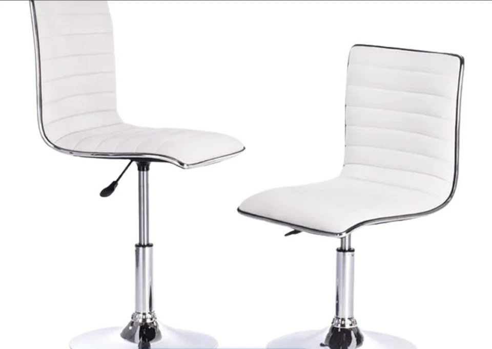 Design Guild Stools 2 Piece Set Armless Bar Stools, Black & White - Image 4 of 4